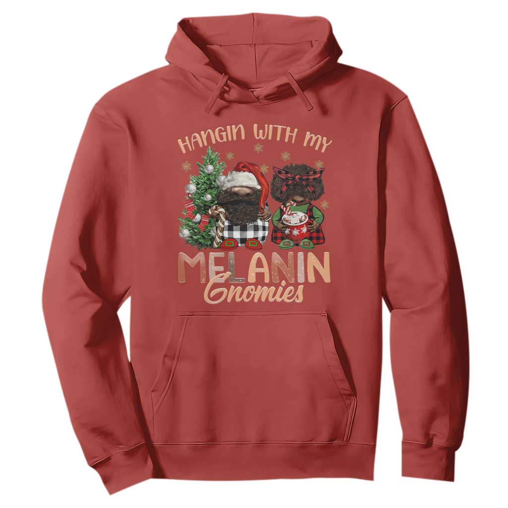 Funny African American Christmas Hoodie Hangin With My Melanin Gnomies Afro Gnomes TS11 Red Print Your Wear