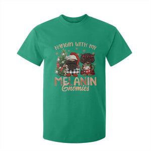 Funny African American Christmas T Shirt For Kid Hangin With My Melanin Gnomies Afro Gnomes TS11 Irish Green Print Your Wear