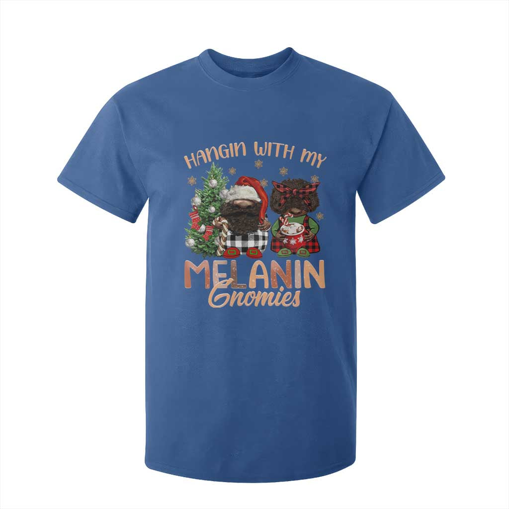 Funny African American Christmas T Shirt For Kid Hangin With My Melanin Gnomies Afro Gnomes TS11 Royal Blue Print Your Wear