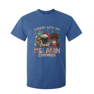 Funny African American Christmas T Shirt For Kid Hangin With My Melanin Gnomies Afro Gnomes TS11 Royal Blue Print Your Wear