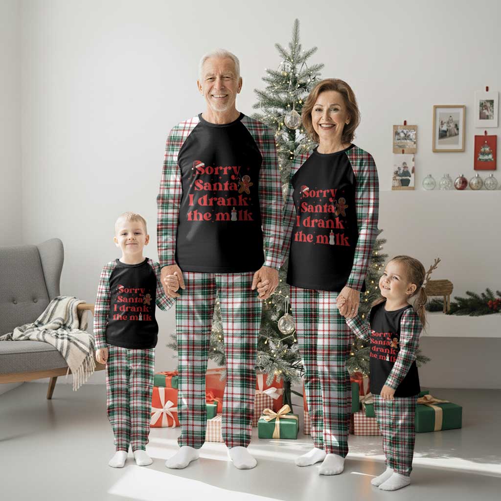 Funny First Xmas Plaid Pajama Set Sorry Santa I Drank The Milk Gingerbread TS11 Christmas Plaid Print Your Wear