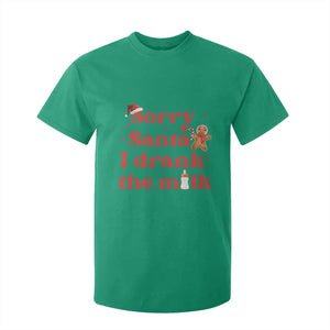 Funny First Christmas T Shirt For Kid Sorry Santa I Drank The Milk Gingerbread TS11 Irish Green Print Your Wear