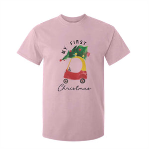 My First Christmas T Shirt For Kid Toy Car Xmas Tree TS11 Light Pink Print Your Wear