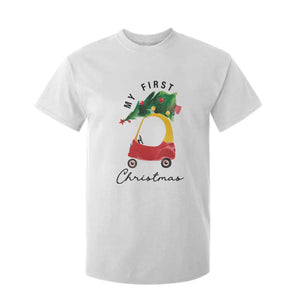 My First Christmas T Shirt For Kid Toy Car Xmas Tree TS11 White Print Your Wear
