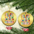 Funny First Xmas Christmas Ornament Sorry Santa I Drank The Milk Retro Baby Bottle TS11 Circle Gold Print Your Wear