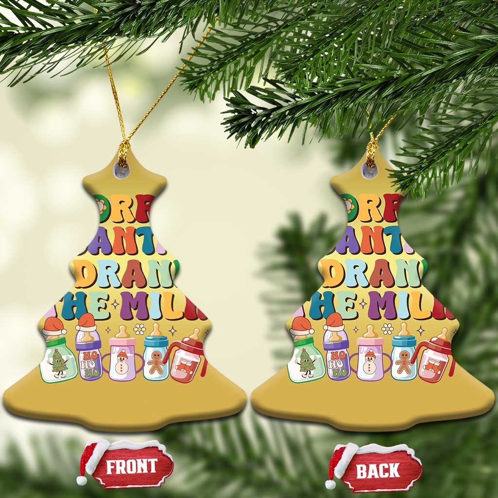 Funny First Xmas Christmas Ornament Sorry Santa I Drank The Milk Retro Baby Bottle TS11 Christmas Tree Gold Print Your Wear