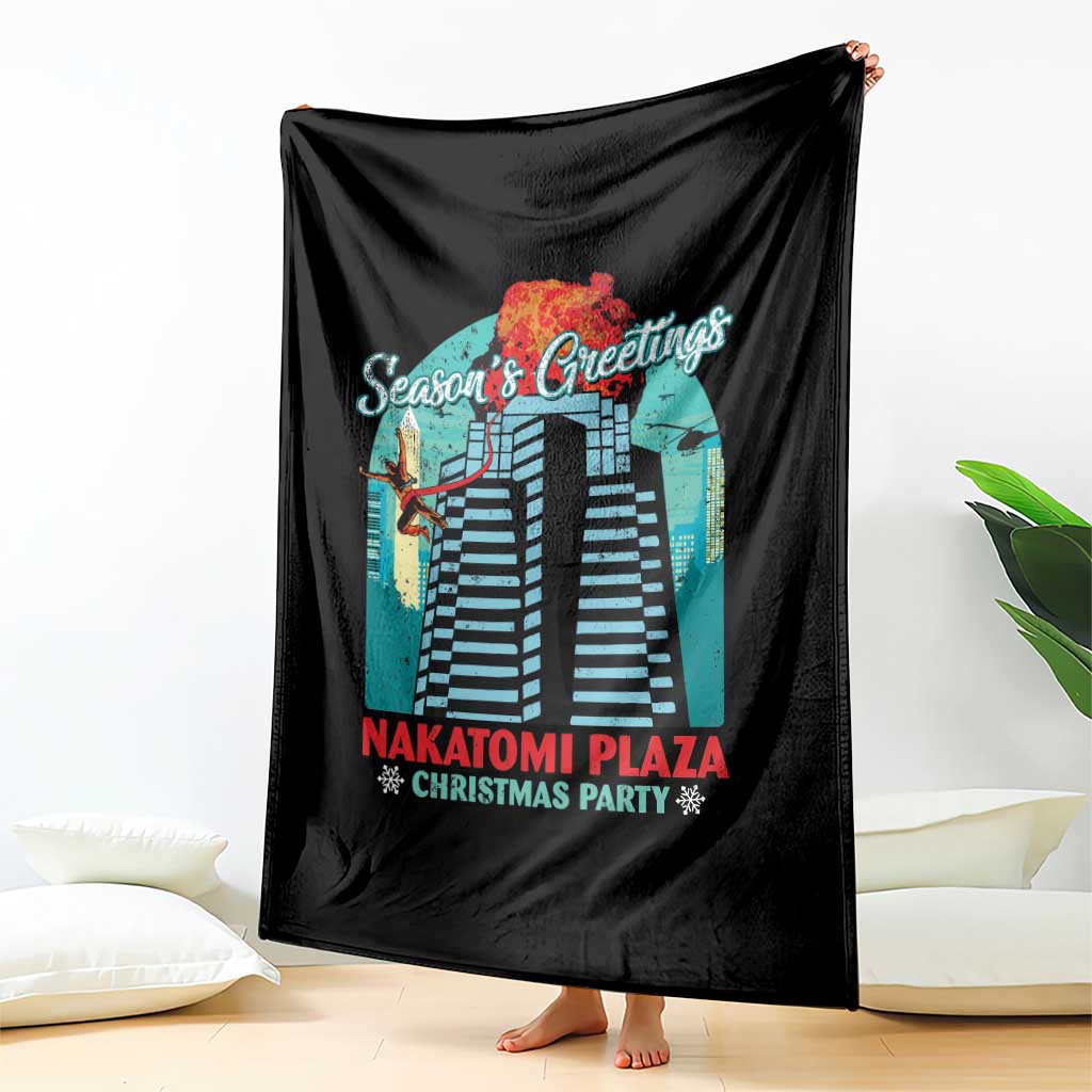 Christmas Nakatomi Plaza Throw Blanket Season's Greeting Christmas Party Hans Gruber TS11 Print Your Wear