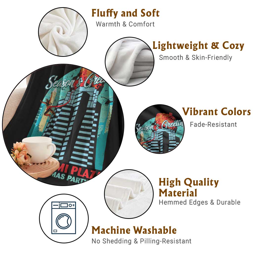 Christmas Nakatomi Plaza Throw Blanket Season's Greeting Christmas Party Hans Gruber TS11 Print Your Wear