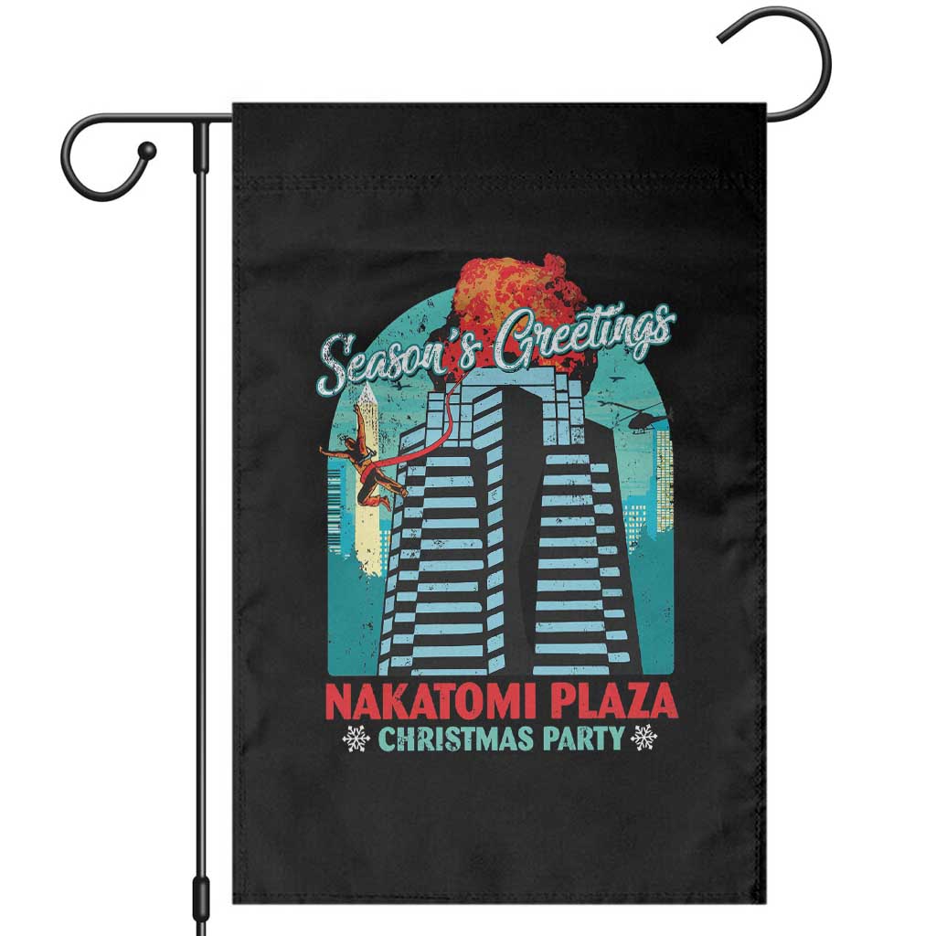 Christmas Nakatomi Plaza Garden Flag Season's Greeting Christmas Party Hans Gruber TS11 Black Print Your Wear