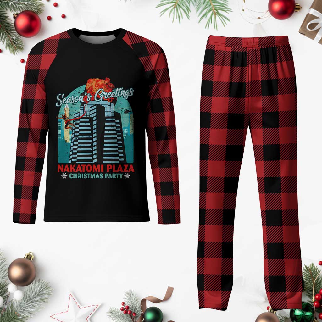 Christmas Nakatomi Plaza Plaid Pajama Set Season's Greeting Christmas Party Hans Gruber TS11 Buffalo Plaid Print Your Wear