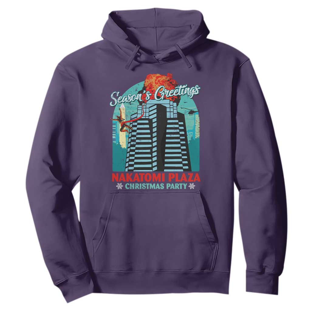 Christmas Nakatomi Plaza Hoodie Season's Greeting Christmas Party Hans Gruber TS11 Purple Print Your Wear