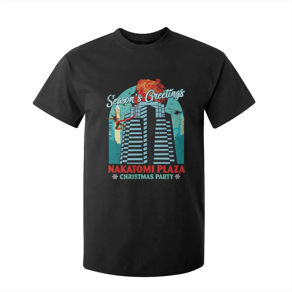 Christmas Nakatomi Plaza T Shirt For Kid Season's Greeting Christmas Party Hans Gruber TS11 Black Print Your Wear