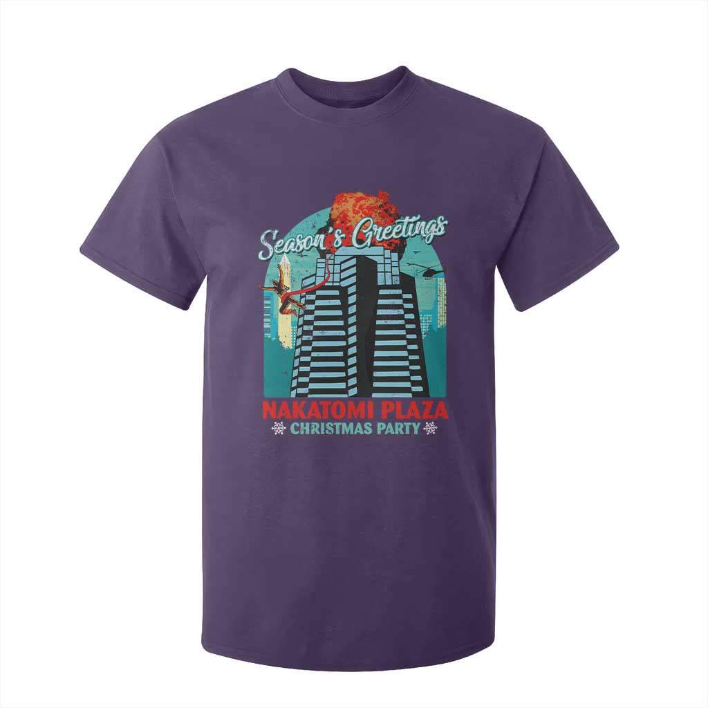 Christmas Nakatomi Plaza T Shirt For Kid Season's Greeting Christmas Party Hans Gruber TS11 Purple Print Your Wear