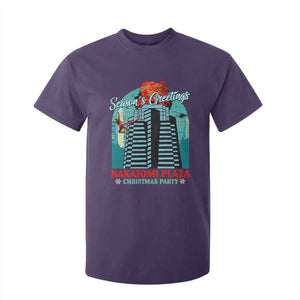 Christmas Nakatomi Plaza T Shirt For Kid Season's Greeting Christmas Party Hans Gruber TS11 Purple Print Your Wear