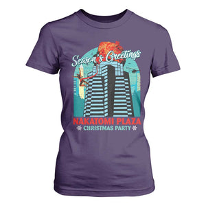Christmas Nakatomi Plaza T Shirt For Women Season's Greeting Christmas Party Hans Gruber TS11 Purple Print Your Wear