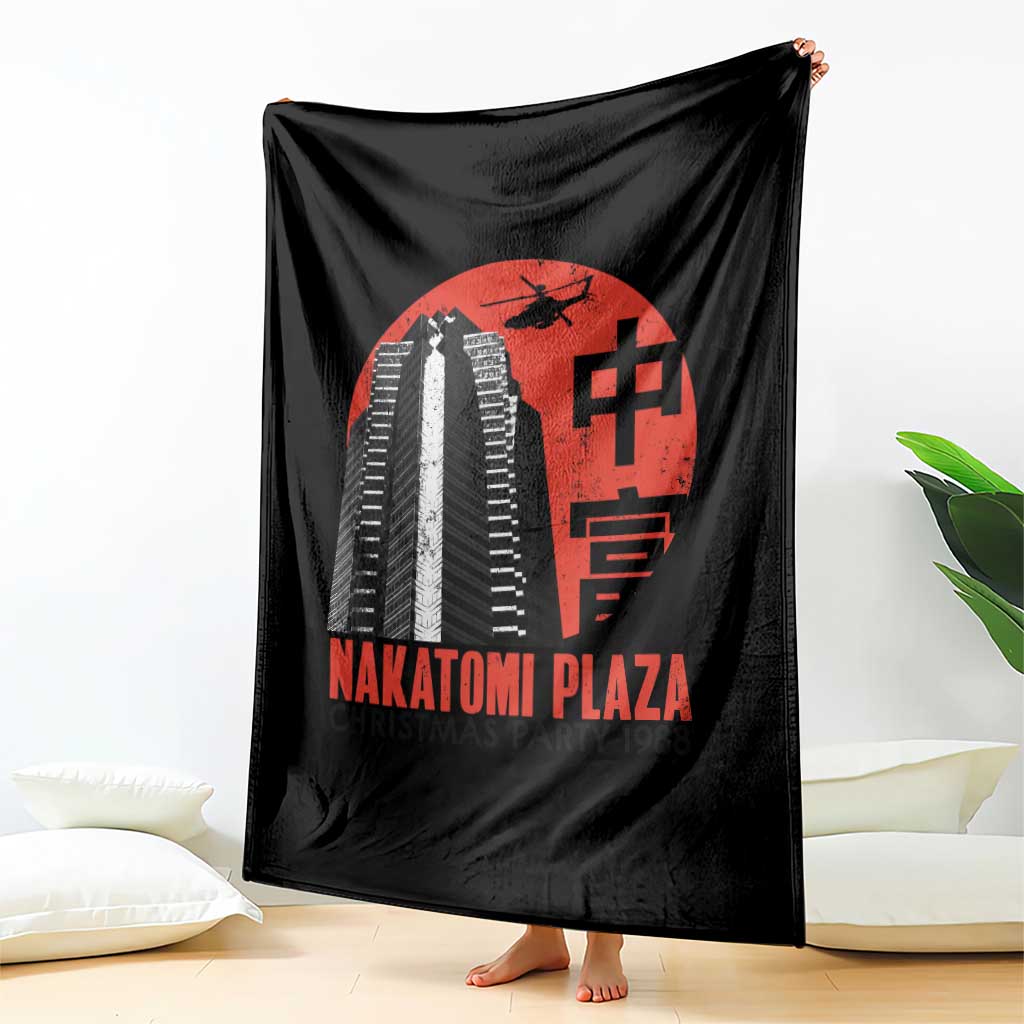 Christmas Nakatomi Plaza Throw Blanket Christmas Party 1988 Vintage Japanese Style TS11 Print Your Wear
