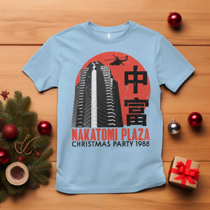 Christmas Nakatomi Plaza T Shirt Christmas Party 1988 Vintage Japanese Style TS11 Light Blue Print Your Wear