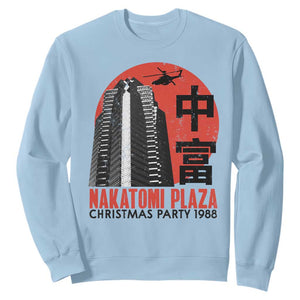 Christmas Nakatomi Plaza Sweatshirt Christmas Party 1988 Vintage Japanese Style TS11 Light Blue Print Your Wear