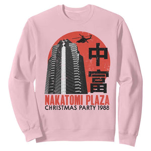 Christmas Nakatomi Plaza Sweatshirt Christmas Party 1988 Vintage Japanese Style TS11 Light Pink Print Your Wear