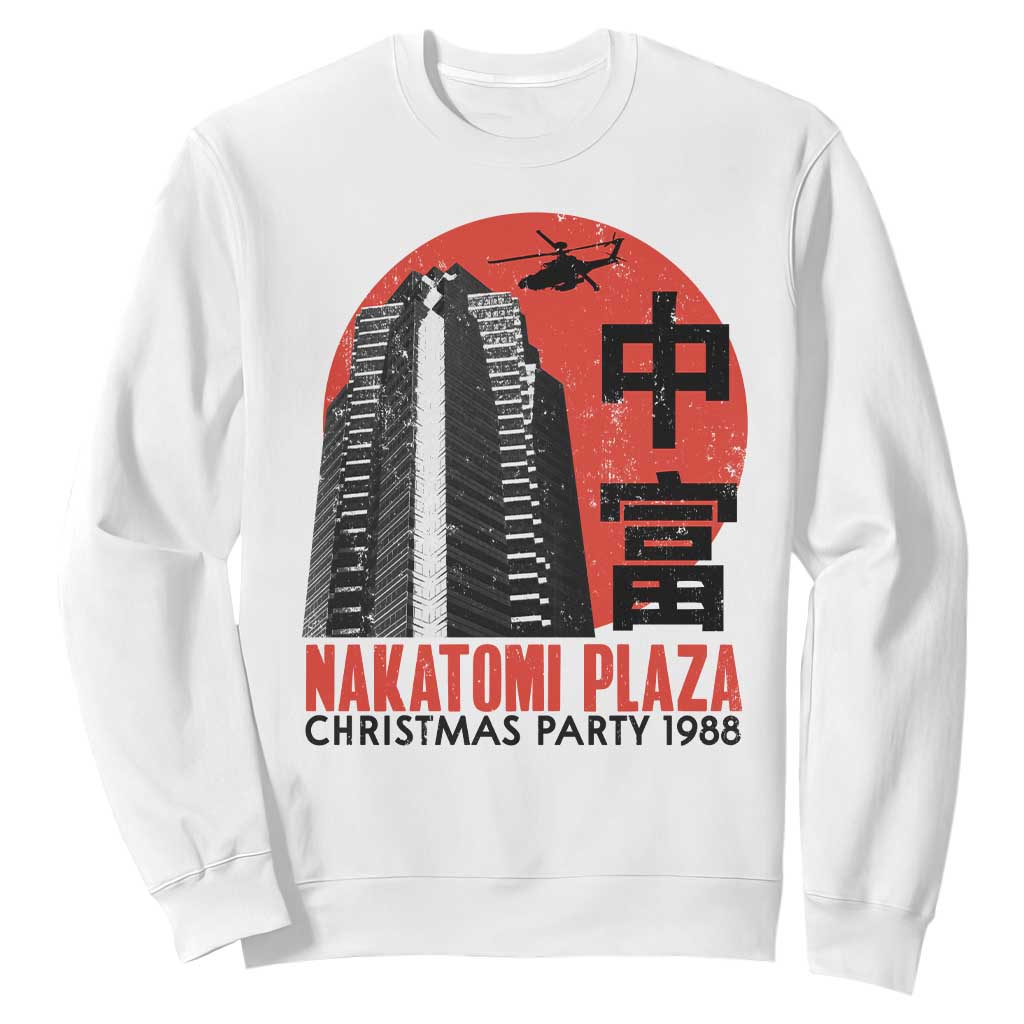 Christmas Nakatomi Plaza Sweatshirt Christmas Party 1988 Vintage Japanese Style TS11 White Print Your Wear