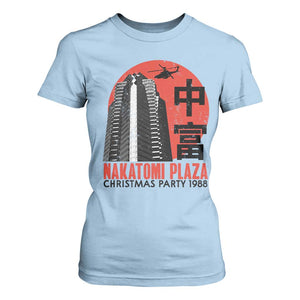 Christmas Nakatomi Plaza T Shirt For Women Christmas Party 1988 Vintage Japanese Style TS11 Light Blue Print Your Wear