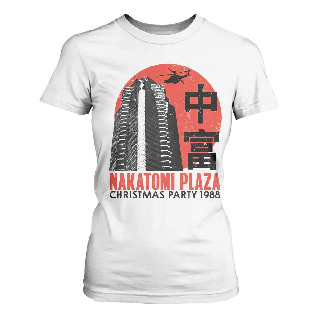 Christmas Nakatomi Plaza T Shirt For Women Christmas Party 1988 Vintage Japanese Style TS11 White Print Your Wear