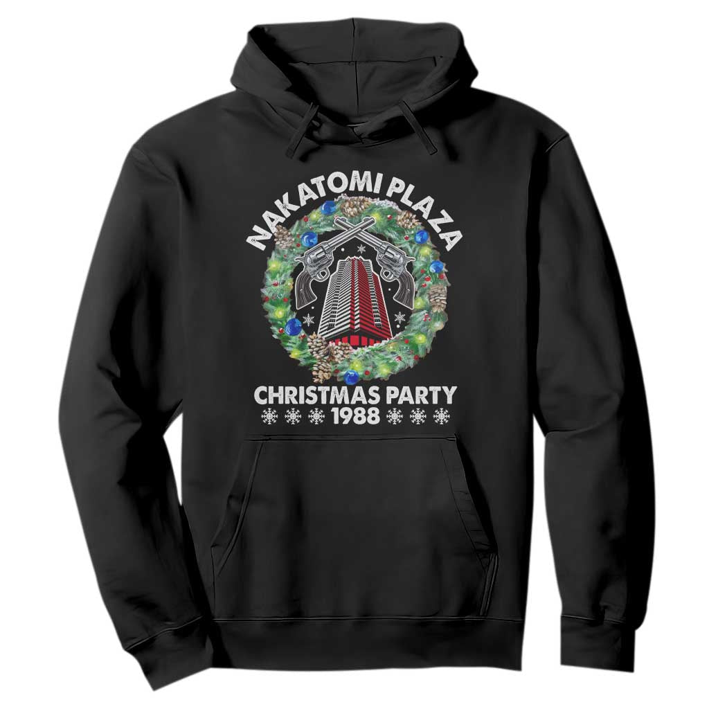 Christmas Nakatomi Plaza Hoodie Christmas Party 1988 Xmas Wreath TS11 Black Print Your Wear