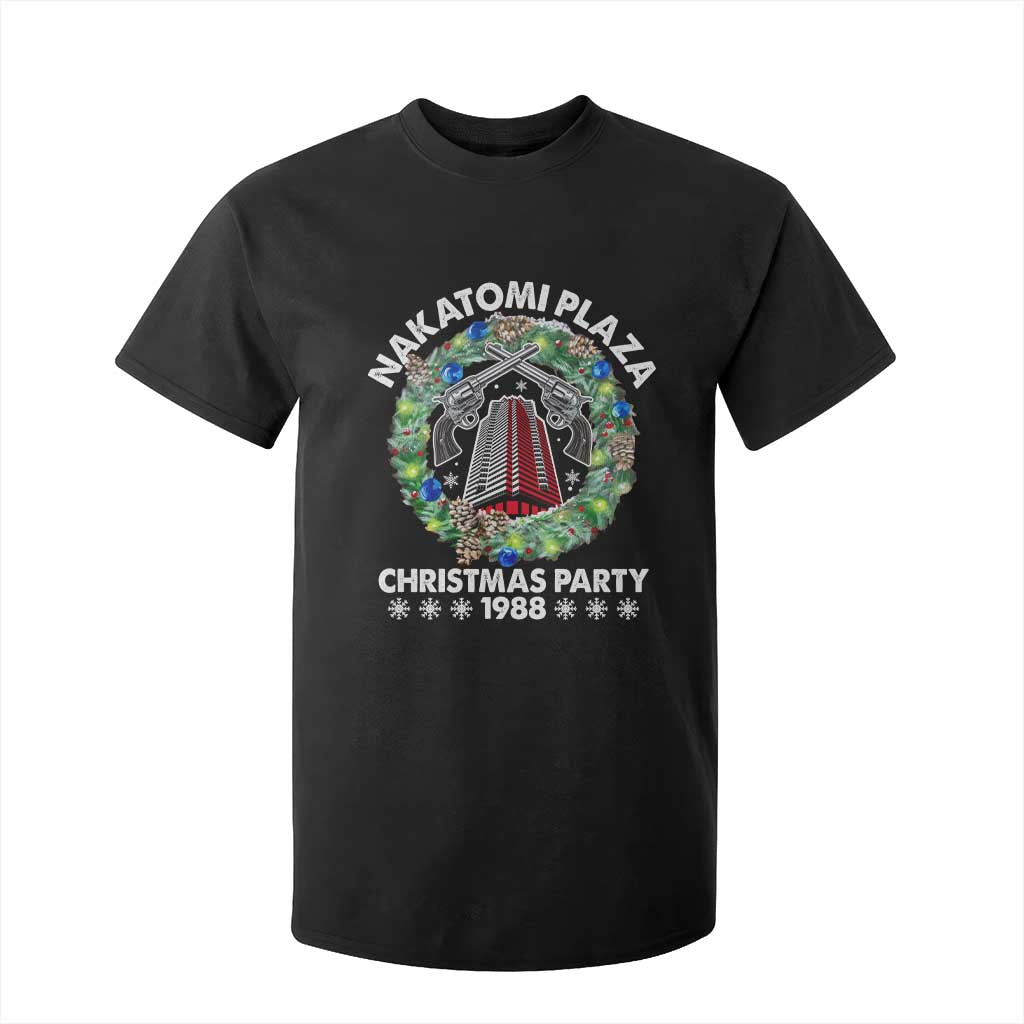 Christmas Nakatomi Plaza T Shirt For Kid Christmas Party 1988 Xmas Wreath TS11 Black Print Your Wear