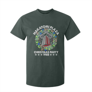 Christmas Nakatomi Plaza T Shirt For Kid Christmas Party 1988 Xmas Wreath TS11 Dark Forest Green Print Your Wear