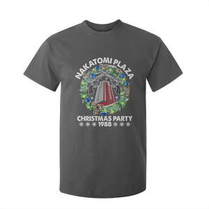 Christmas Nakatomi Plaza T Shirt For Kid Christmas Party 1988 Xmas Wreath TS11 Dark Heather Print Your Wear