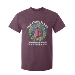 Christmas Nakatomi Plaza T Shirt For Kid Christmas Party 1988 Xmas Wreath TS11 Maroon Print Your Wear