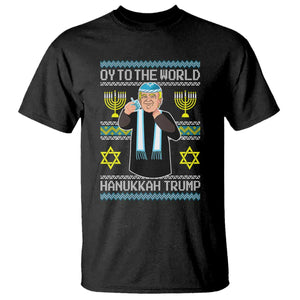 Funny Hanukkah Trump T Shirt Oy To The World Menorah David Stars TS11 Black Print Your Wear