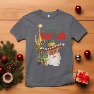 Funny Trump Mexico Christmas T Shirt Feliz Navidad Santa Sombrero Xmas Cactus TS11 Charcoal Print Your Wear