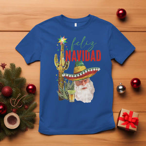 Funny Trump Mexico Christmas T Shirt Feliz Navidad Santa Sombrero Xmas Cactus TS11 Royal Blue Print Your Wear