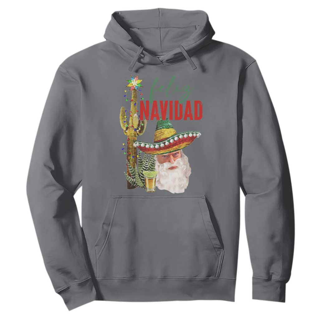 Funny Trump Mexico Christmas Hoodie Feliz Navidad Santa Sombrero Xmas Cactus TS11 Charcoal Print Your Wear