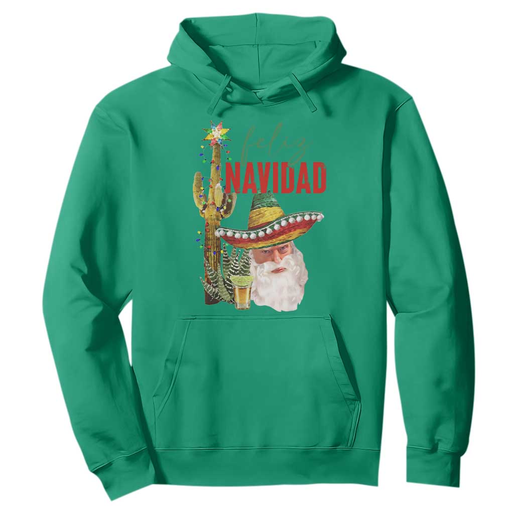 Funny Trump Mexico Christmas Hoodie Feliz Navidad Santa Sombrero Xmas Cactus TS11 Irish Green Print Your Wear