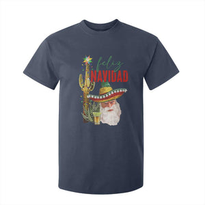 Funny Trump Mexico Christmas T Shirt For Kid Feliz Navidad Santa Sombrero Xmas Cactus TS11 Navy Print Your Wear
