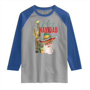 Funny Trump Mexico Christmas Raglan Shirt Feliz Navidad Santa Sombrero Xmas Cactus TS11 Sport Gray Royal Print Your Wear