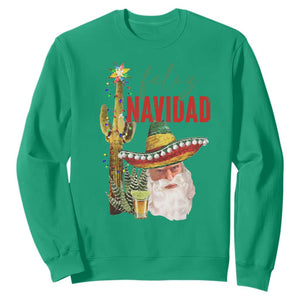 Funny Trump Mexico Christmas Sweatshirt Feliz Navidad Santa Sombrero Xmas Cactus TS11 Irish Green Print Your Wear