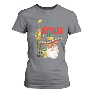 Funny Trump Mexico Christmas T Shirt For Women Feliz Navidad Santa Sombrero Xmas Cactus TS11 Charcoal Print Your Wear