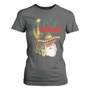 Funny Trump Mexico Christmas T Shirt For Women Feliz Navidad Santa Sombrero Xmas Cactus TS11 Dark Heather Print Your Wear