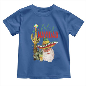 Funny Trump Mexico Christmas Toddler T Shirt Feliz Navidad Santa Sombrero Xmas Cactus TS11 Royal Blue Print Your Wear