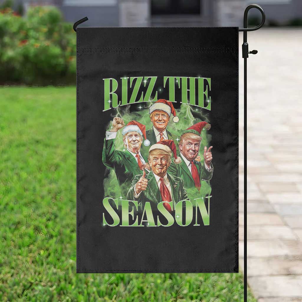Funny Trump Christmas Garden Flag Rizz The Season Santa Trump Elf 47th US President TS11 Print Your Wear