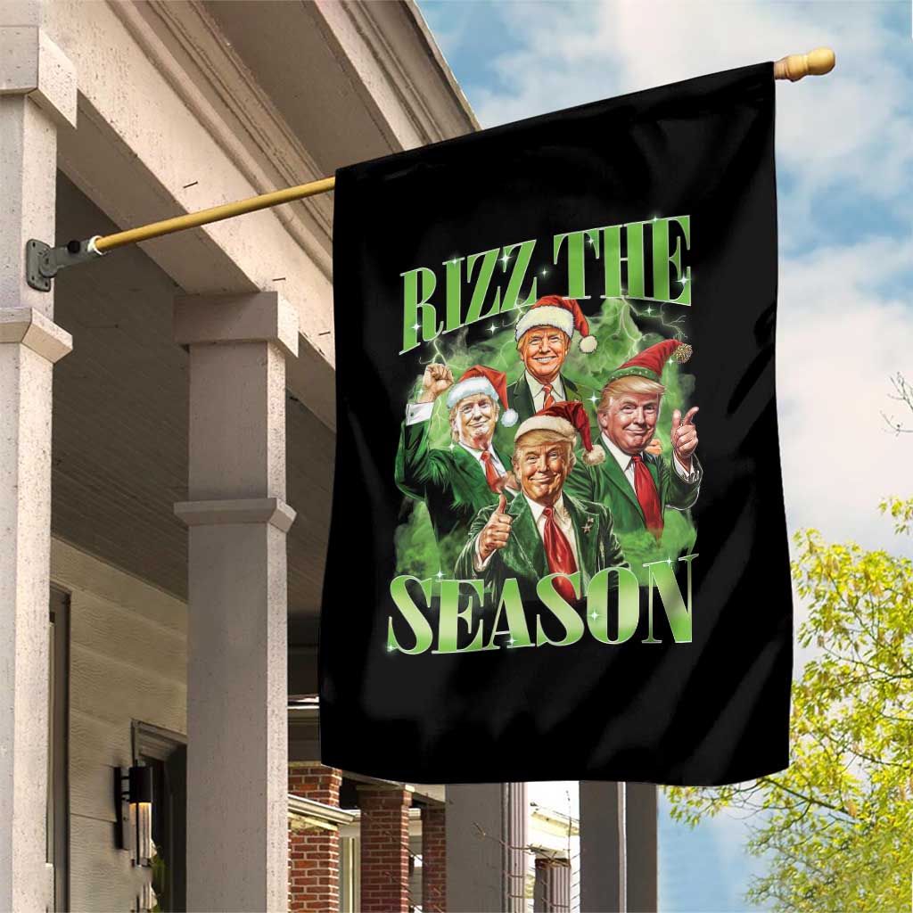 Funny Trump Christmas Garden Flag Rizz The Season Santa Trump Elf 47th US President TS11 Print Your Wear