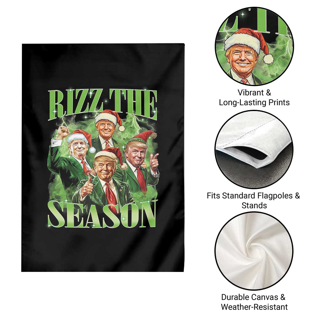 Funny Trump Christmas Garden Flag Rizz The Season Santa Trump Elf 47th US President TS11 Print Your Wear