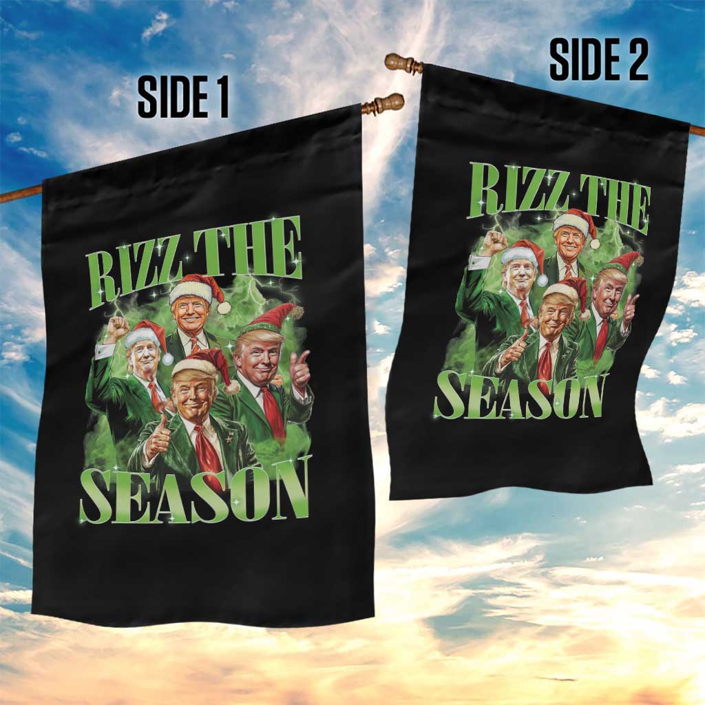 Funny Trump Christmas Garden Flag Rizz The Season Santa Trump Elf 47th US President TS11 Print Your Wear