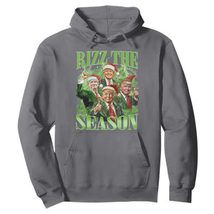 Funny Trump Christmas Hoodie Rizz The Season Santa Trump Elf 47th US President TS11 Charcoal Print Your Wear