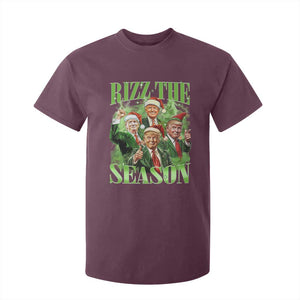 Funny Trump Christmas T Shirt For Kid Rizz The Season Santa Trump Elf 47th US President TS11 Maroon Print Your Wear