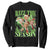 Funny Trump Christmas Sweatshirt Rizz The Season Santa Trump Elf 47th US President TS11 Black Print Your Wear