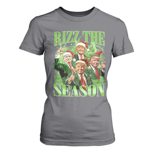 Funny Trump Christmas T Shirt For Women Rizz The Season Santa Trump Elf 47th US President TS11 Charcoal Print Your Wear